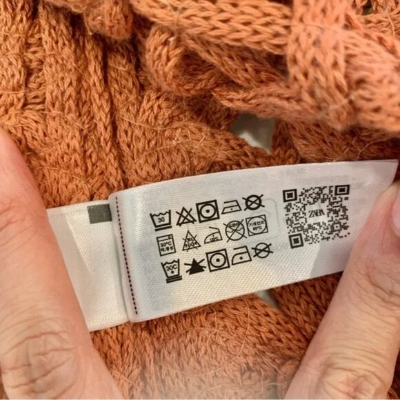 [🌟 PRICE FIRM] 🌞 ZARA Beaded Knit Vest Macrame Terracotta Rust Crochet L - Picture 9 of 11